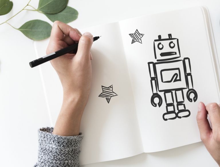 Gezeichneter Roboter